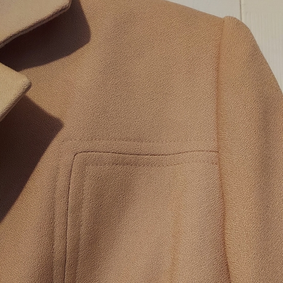 Vintage Gever Originals Jacket Blazer Pebble Tan Button Front Size 8 Wool Tags - Picture 5 of 12